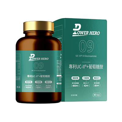 【勁漢英雄】PowerHero-專利UC-II®+葡萄糖胺膠囊 (60顆/盒)