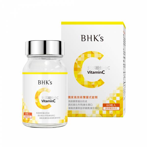 BHK's 光萃維他命C雙層錠 (60粒瓶)【具抗氧化】