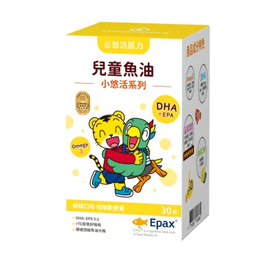 【悠活原力x巧虎】小悠活兒童魚油咀嚼軟膠囊